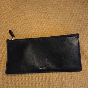 Coach Black Leather Pouch